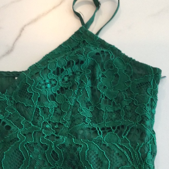 Xhilaration green lace crop top, small. - Picture 3 of 5